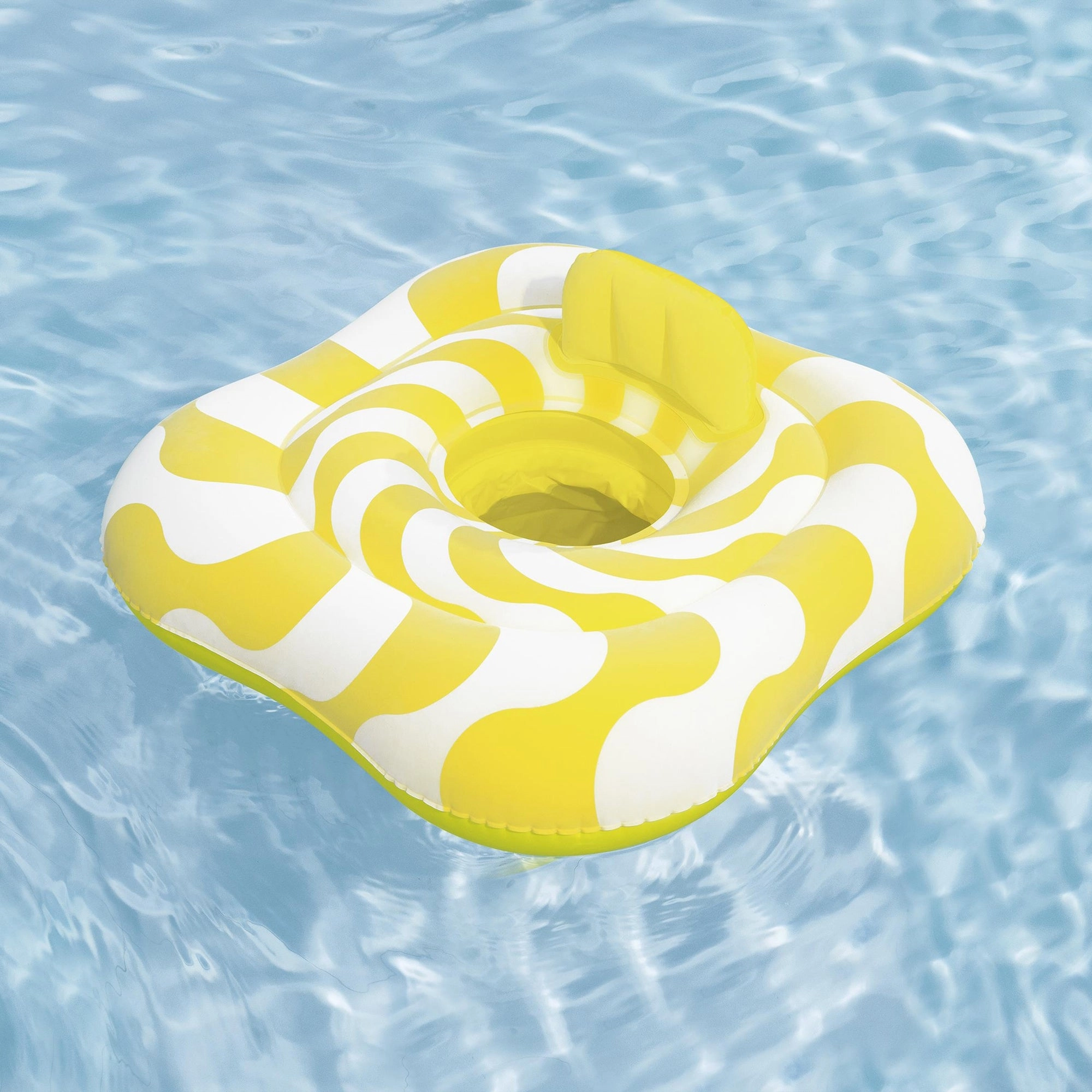 Swim Safe Comfort Plush Baby Float  31" Yellow Inflatable with Diaper-Style Seat