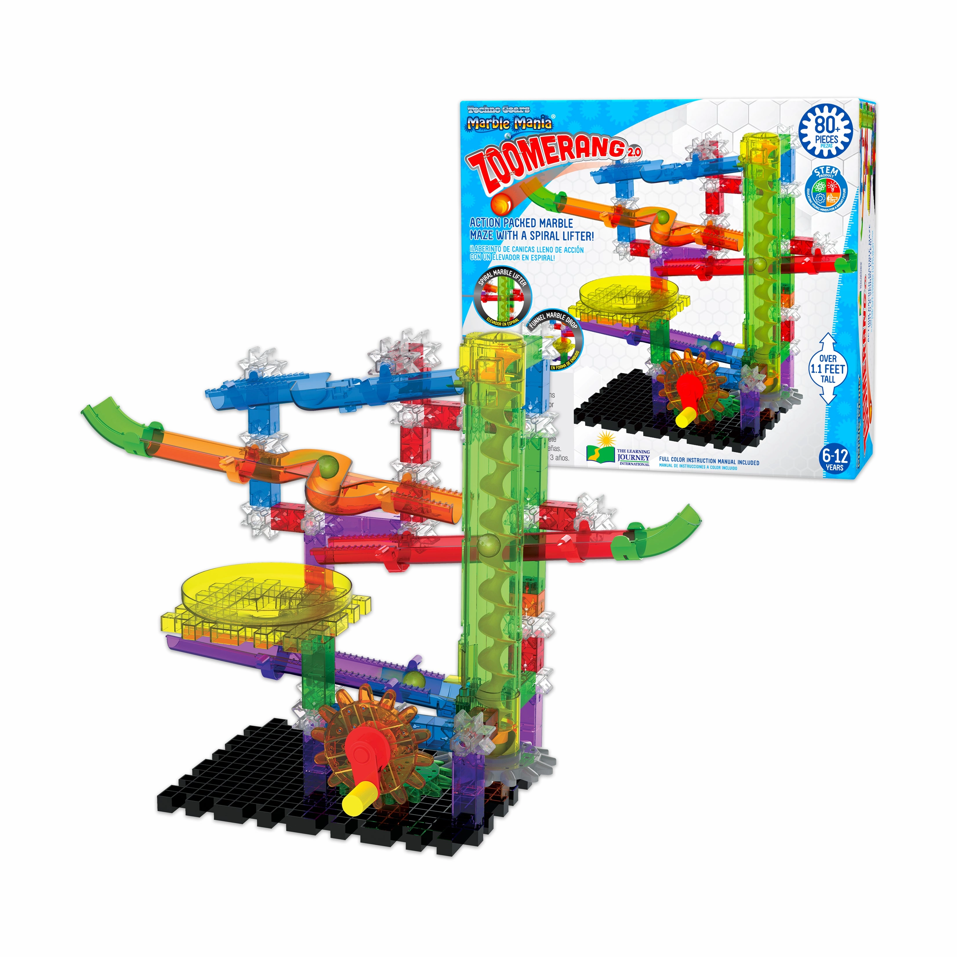Techno Gears Marble Mania Zoomerang 2.0 Building Set - 80  Pieces