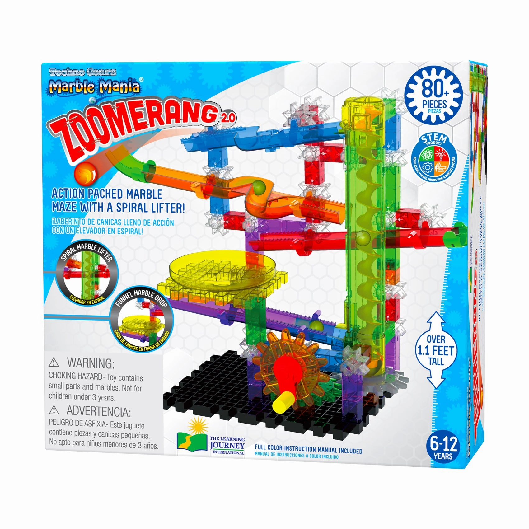 Techno Gears Marble Mania Zoomerang 2.0 Building Set - 80  Pieces