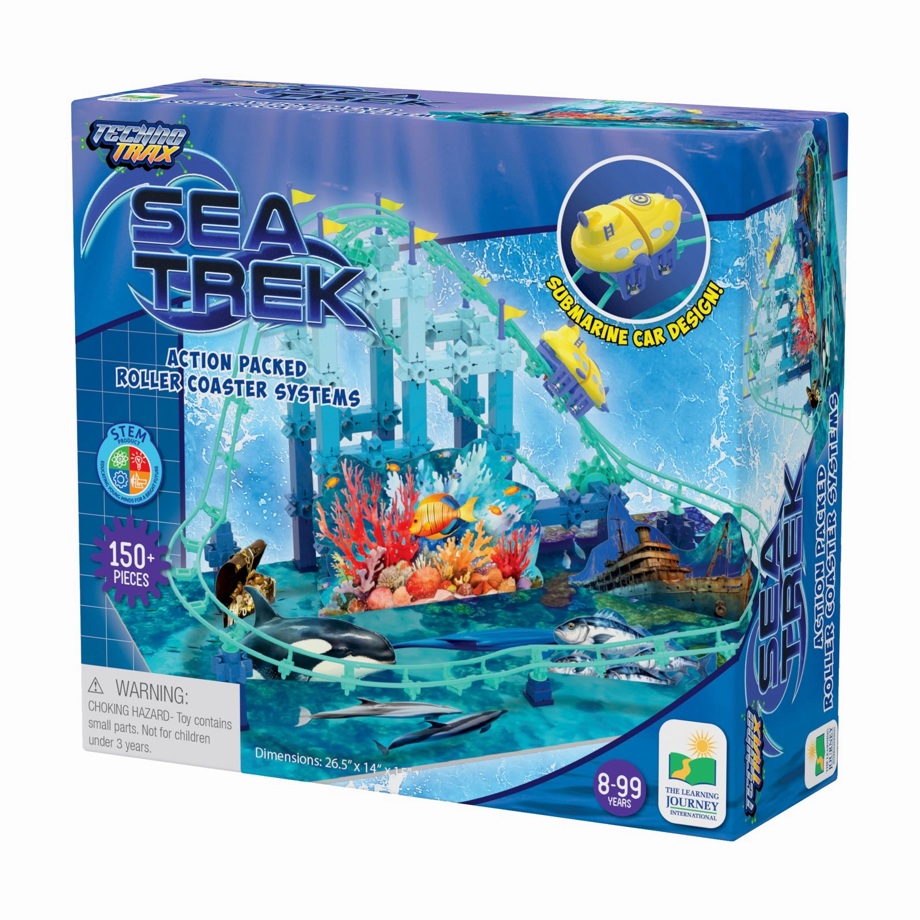 Techno Trax Sea Trek Roller Coaster Building Kit - 150  Pieces