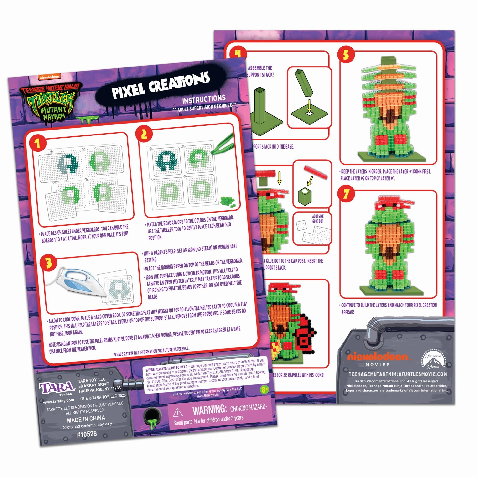 Teenage Mutant Ninja Turtles 3D Pixel Art Bead Set - 2500 Pieces
