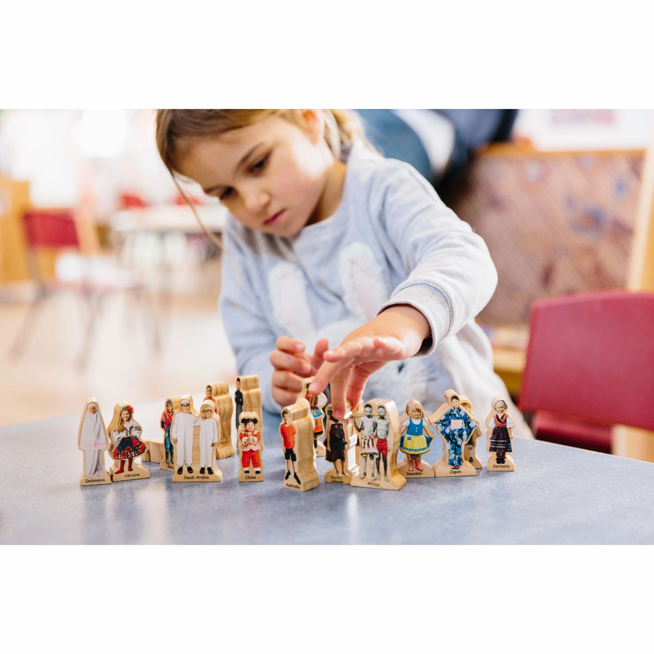 The Freckled Frog Global Friends Wooden Blocks - Set of 18