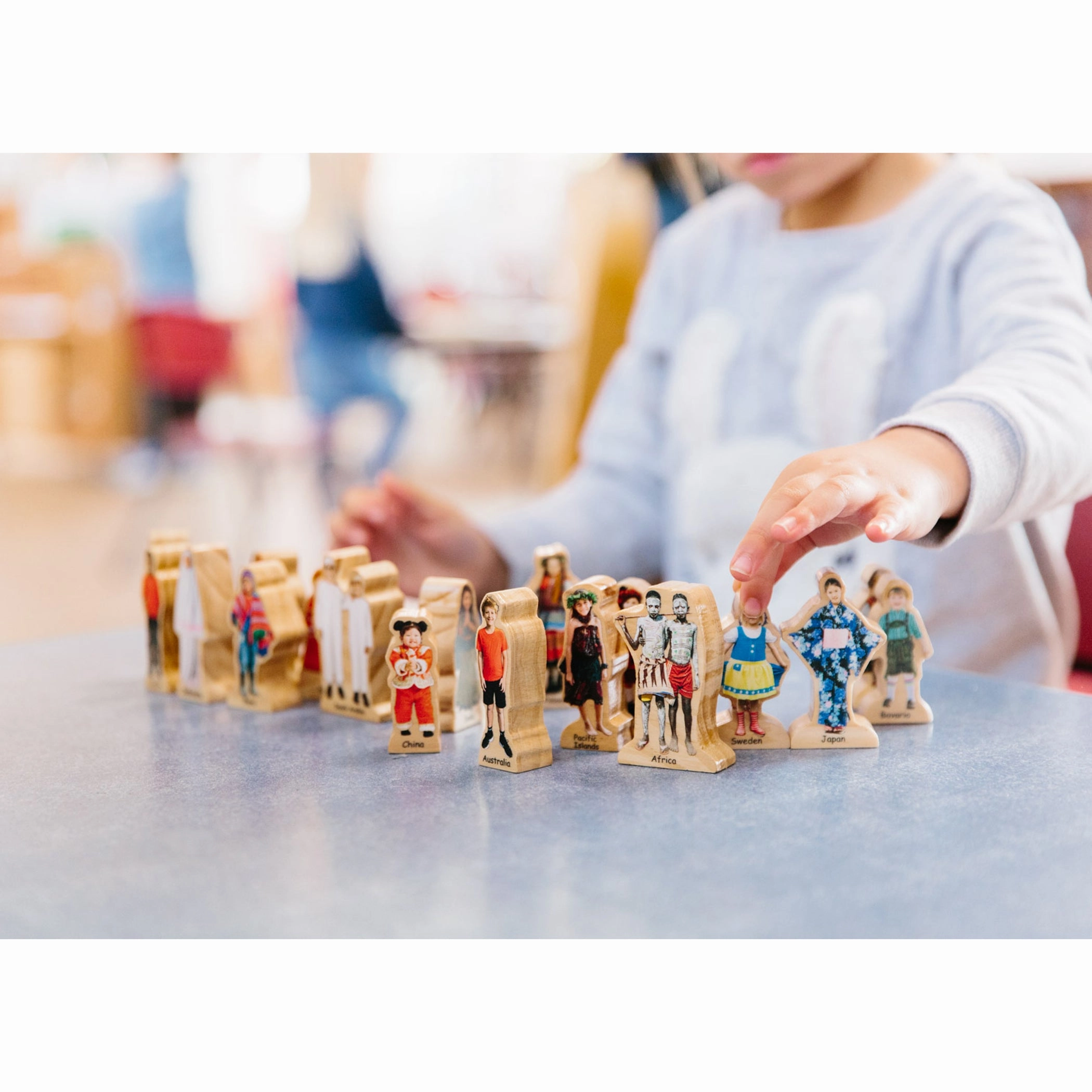 The Freckled Frog Global Friends Wooden Blocks - Set of 18