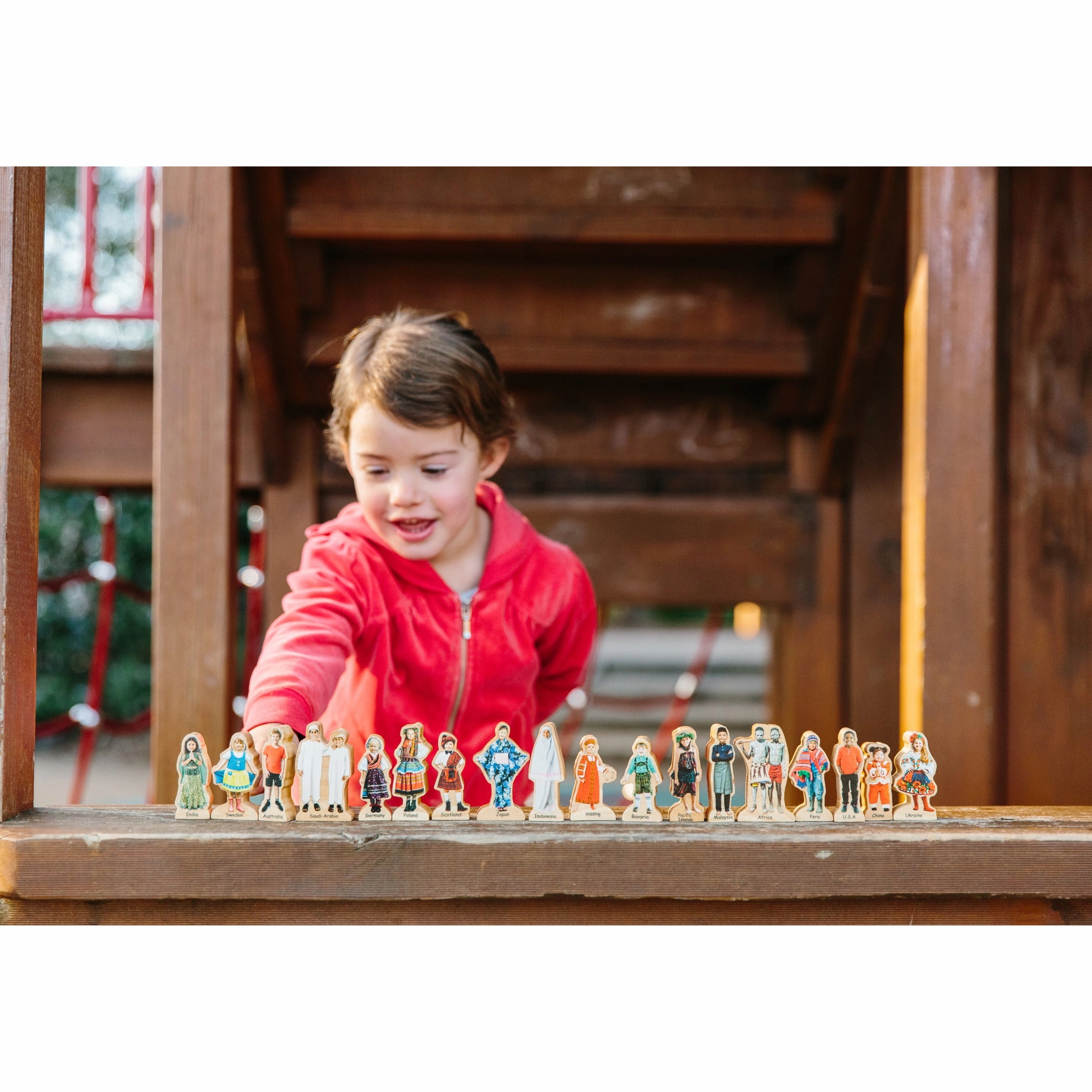 The Freckled Frog Global Friends Wooden Blocks - Set of 18