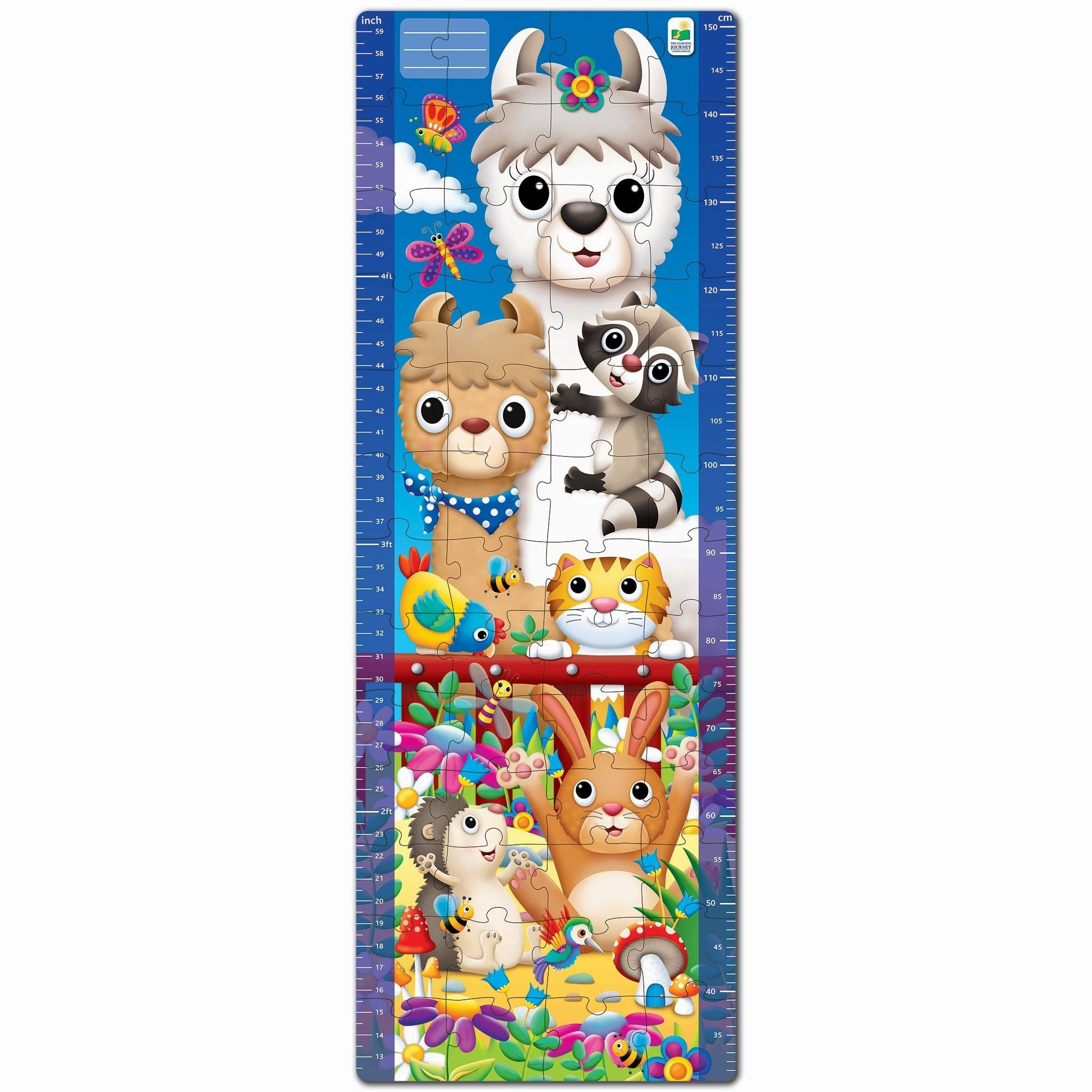 The Learning Journey 50 Piece Long & Tall Puzzle Animal Friends Growth Chart