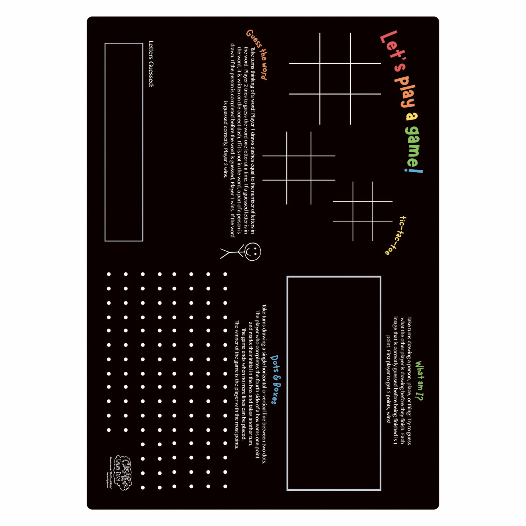 The Pencil Grip Activity Playmat - Interactive Drawing Games - Pack of  6