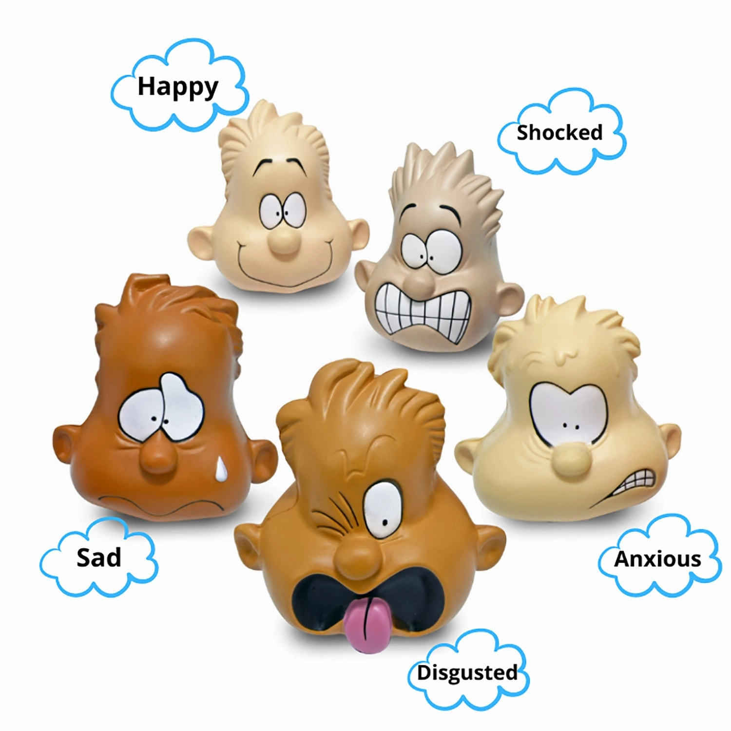 The Pencil Grip Feeling Heads, Multicultural - Emotion Expression Stress Balls