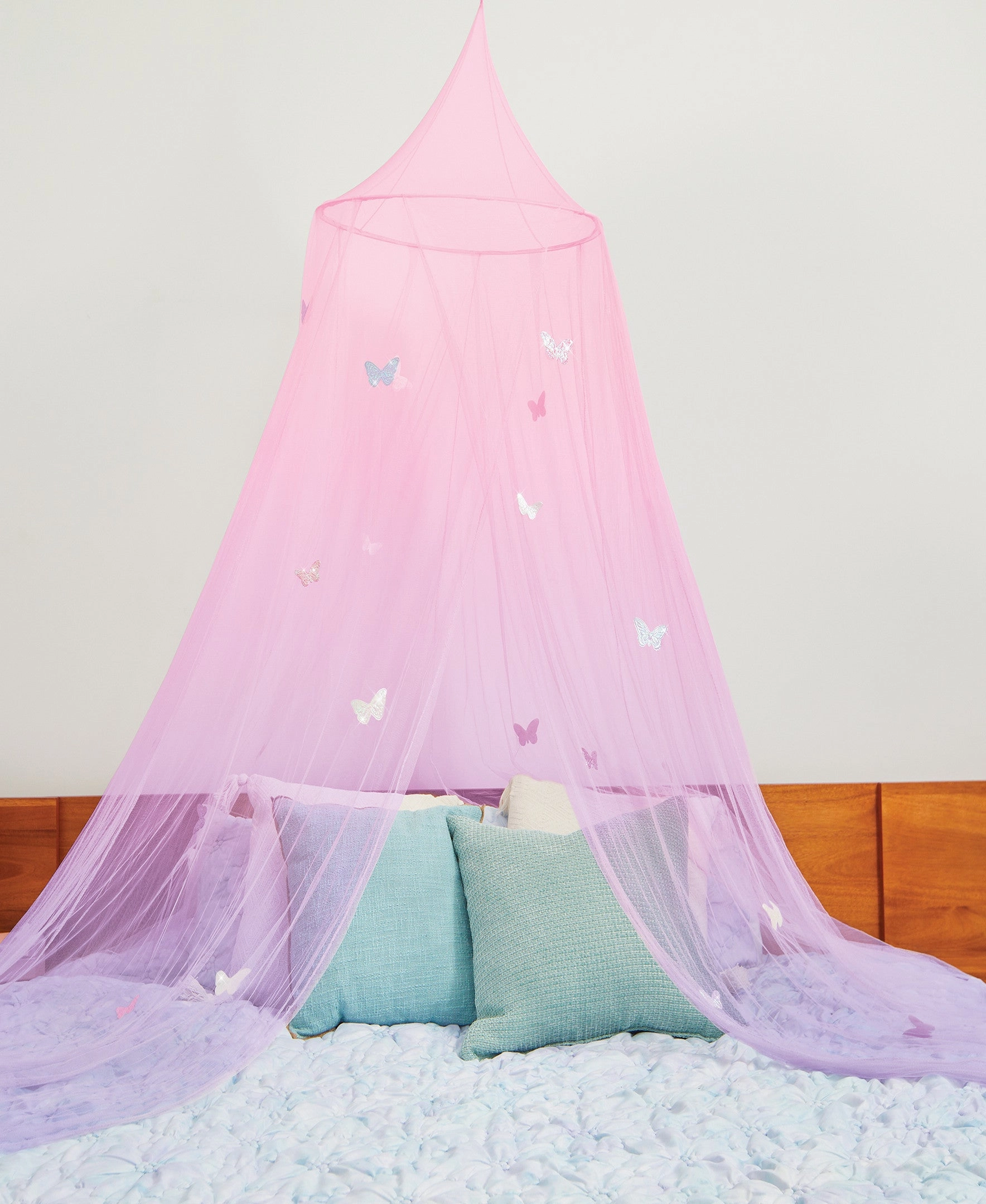 Three Cheers For Girls Butterfly Ombre Bed Canopy - Pink/Purple
