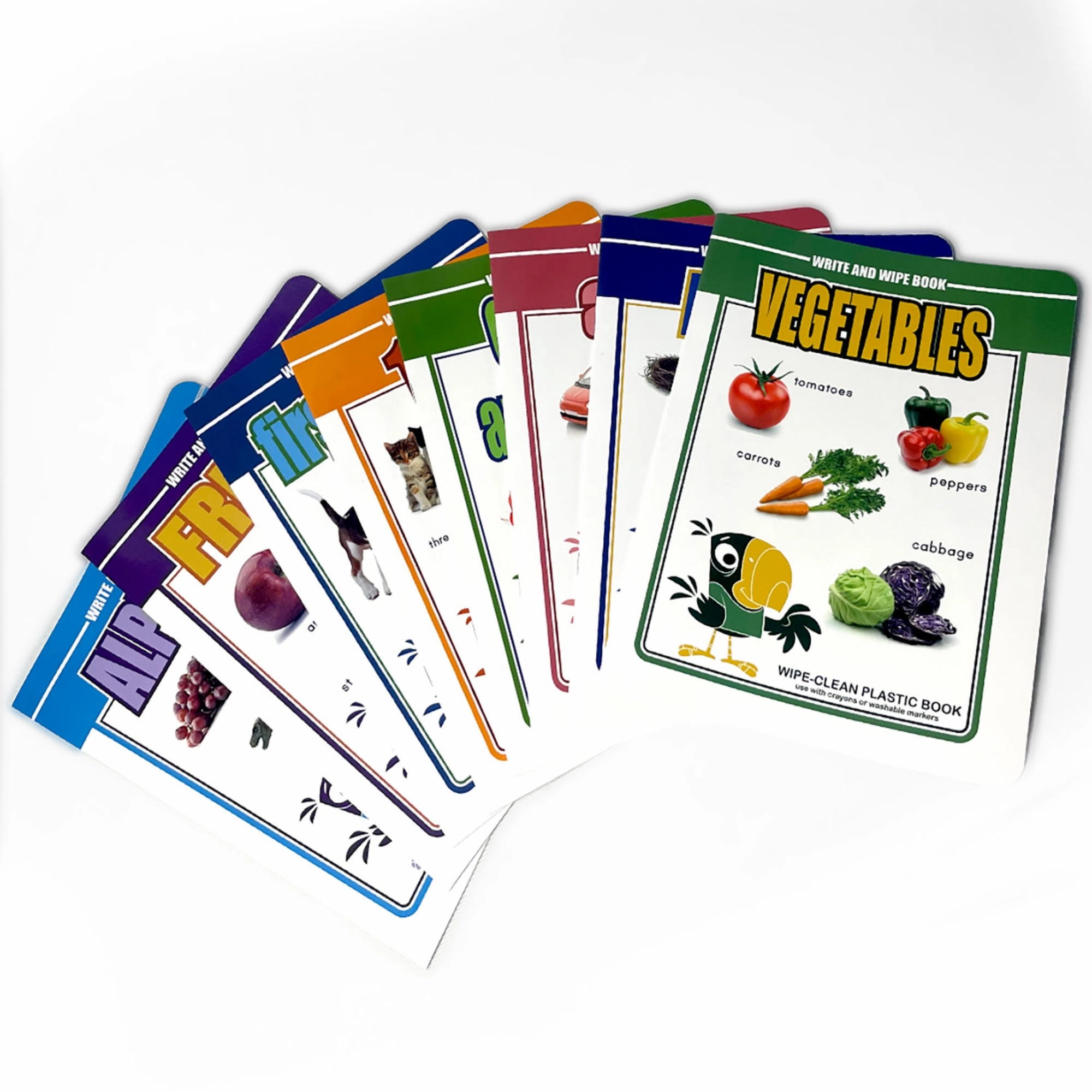 Three Little Twigs Write & Wipe - 8pk Assorted Reusable Educational Books