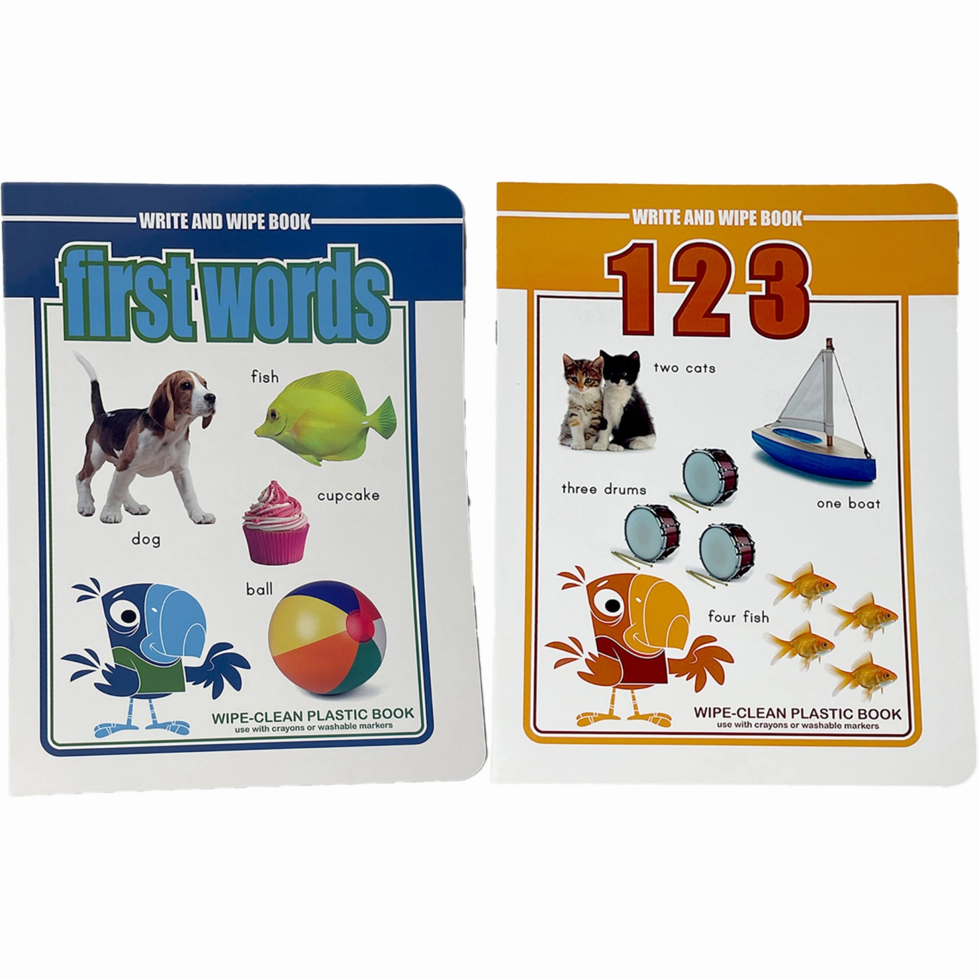 Three Little Twigs Write & Wipe - 8pk Assorted Reusable Educational Books