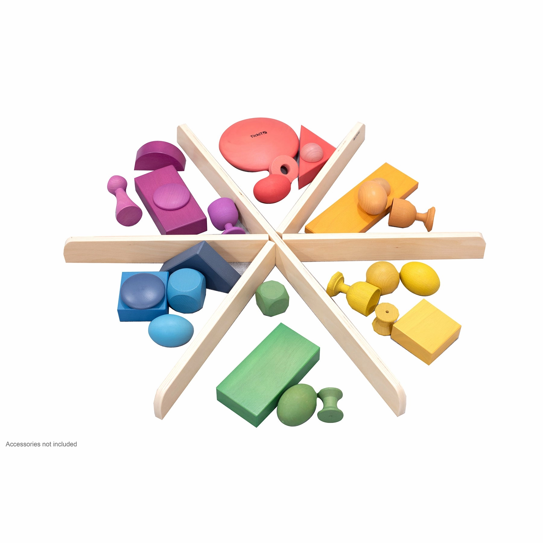 TickiT Wooden Discovery Dividers - Birch Plywood Playtime Circle