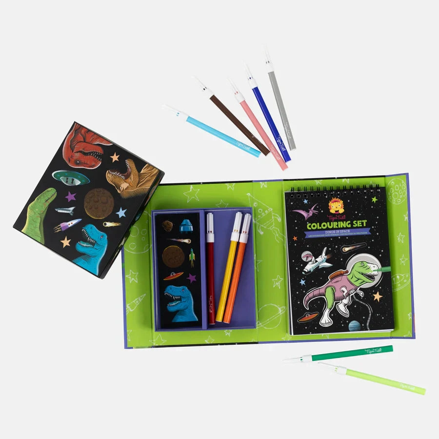 Tiger Tribe Colouring Set in a box Dinos in Space