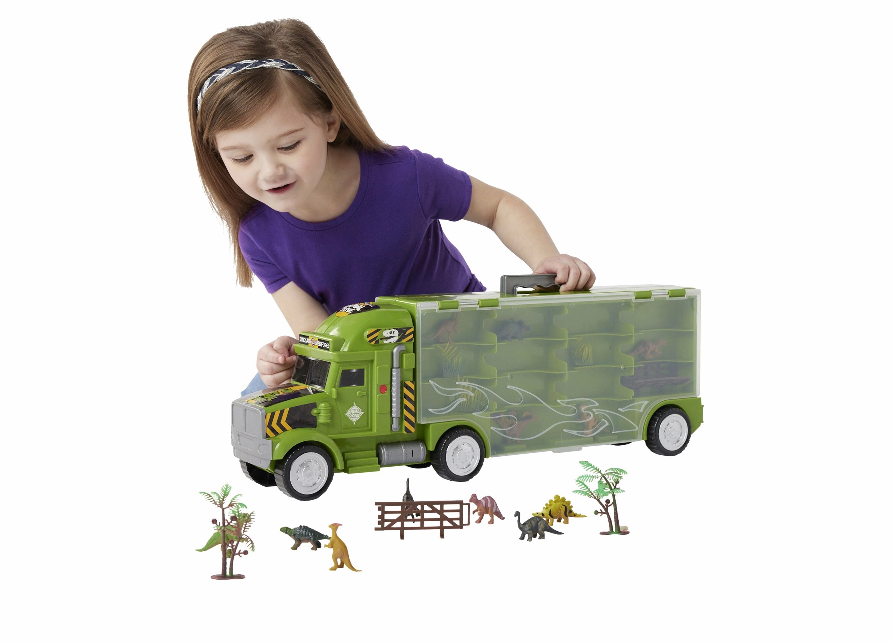 Toys R Us Animal Zone Dino Transport Truck Playset - Green