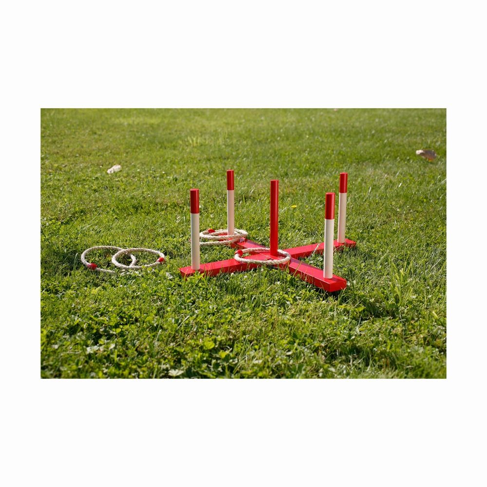 Toysmith Playground Classics Wooden Ring Toss Game Set