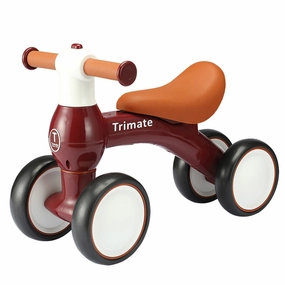 Trimate Baby Walker Balance Bike, Wine Red - Ideal First Bike for Toddlers