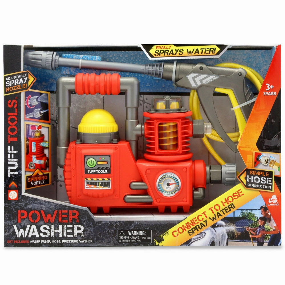 Tuff Tools Kids Power Washer - Realistic Water-Spraying Toy - Ages 3 