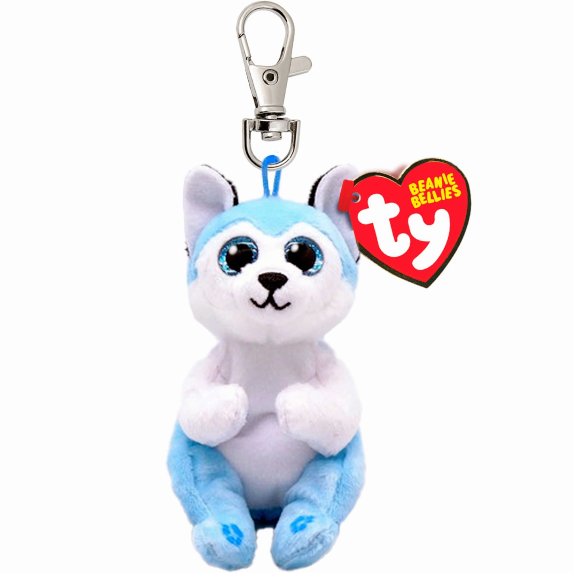 Ty Beanie Bellies Clip - Thunder Blue Husky