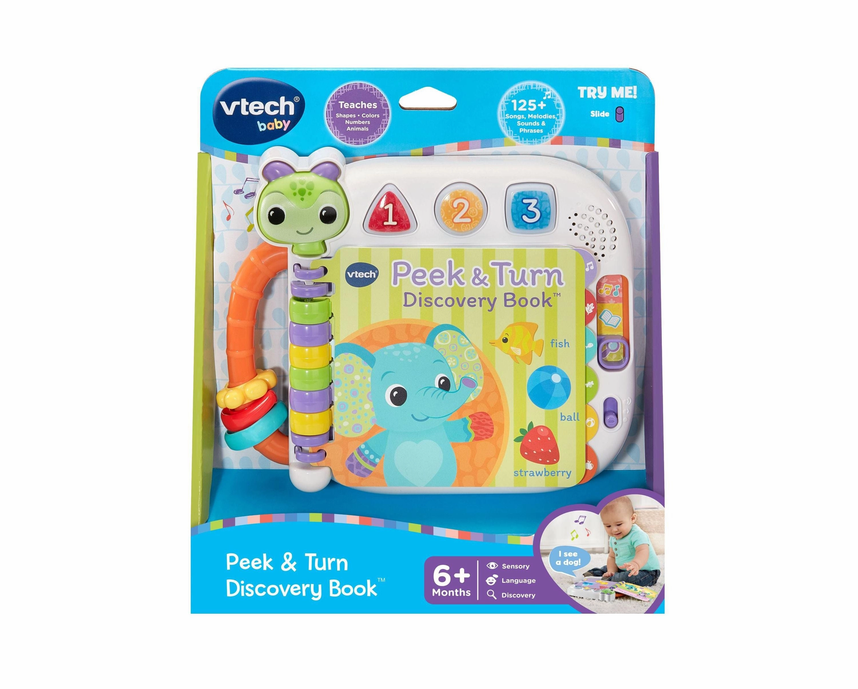VTech Baby Peek and Turn Discovery Book - Interactive Learning Toy