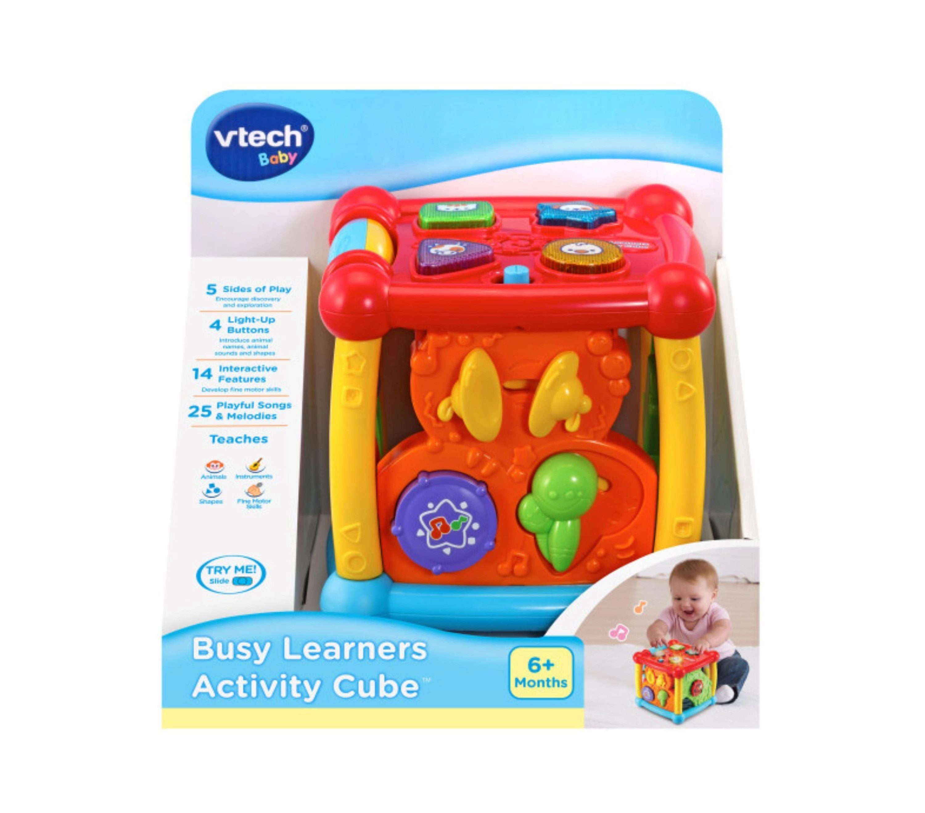 VTech Busy Learners Activity Cube - Interactive Educational Toy with Music and Lights