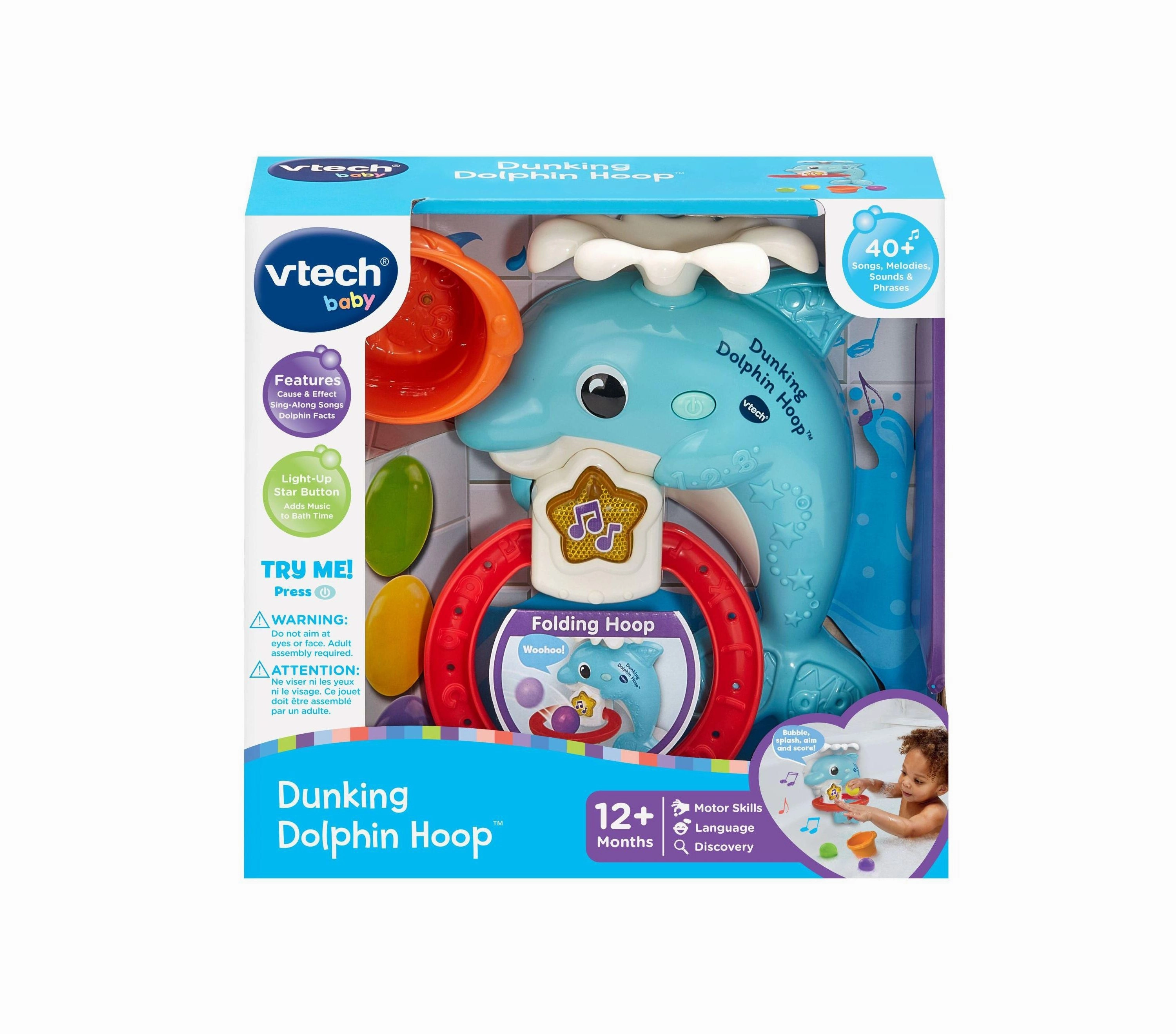 VTech Dunking Dolphin Hoop Interactive Bath Toy