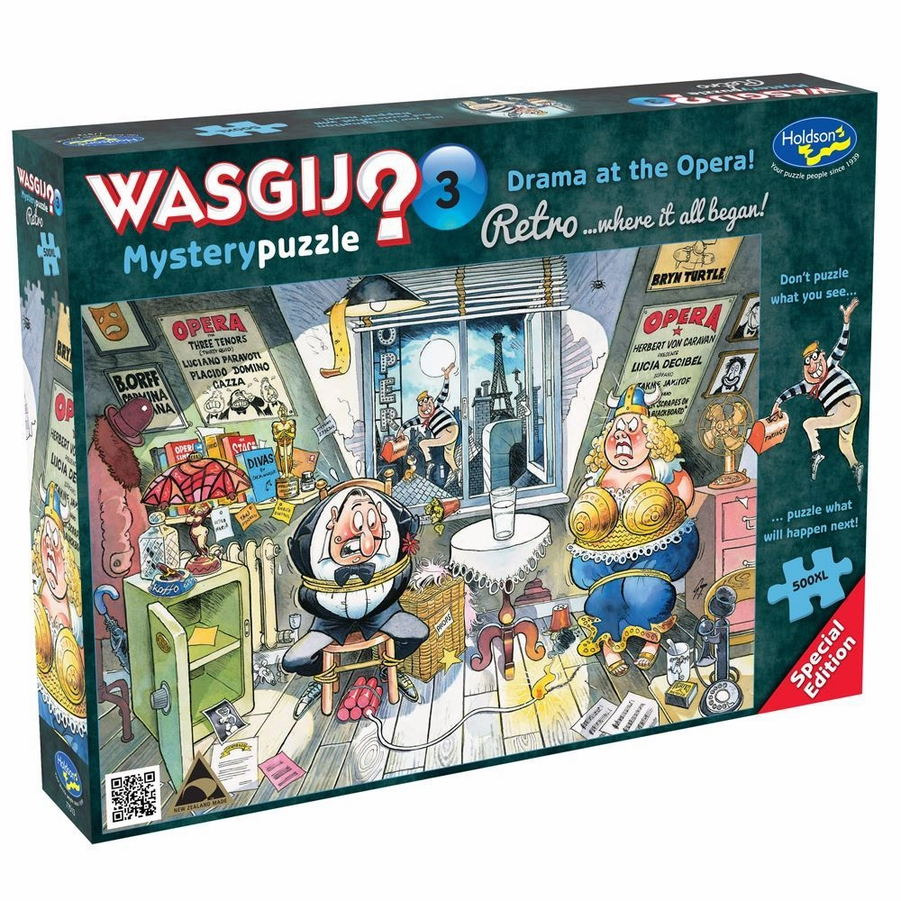 Wasgij Retro 500 Piece Xl Jigsaw PuzzleMystery 3 Drama At The Opera