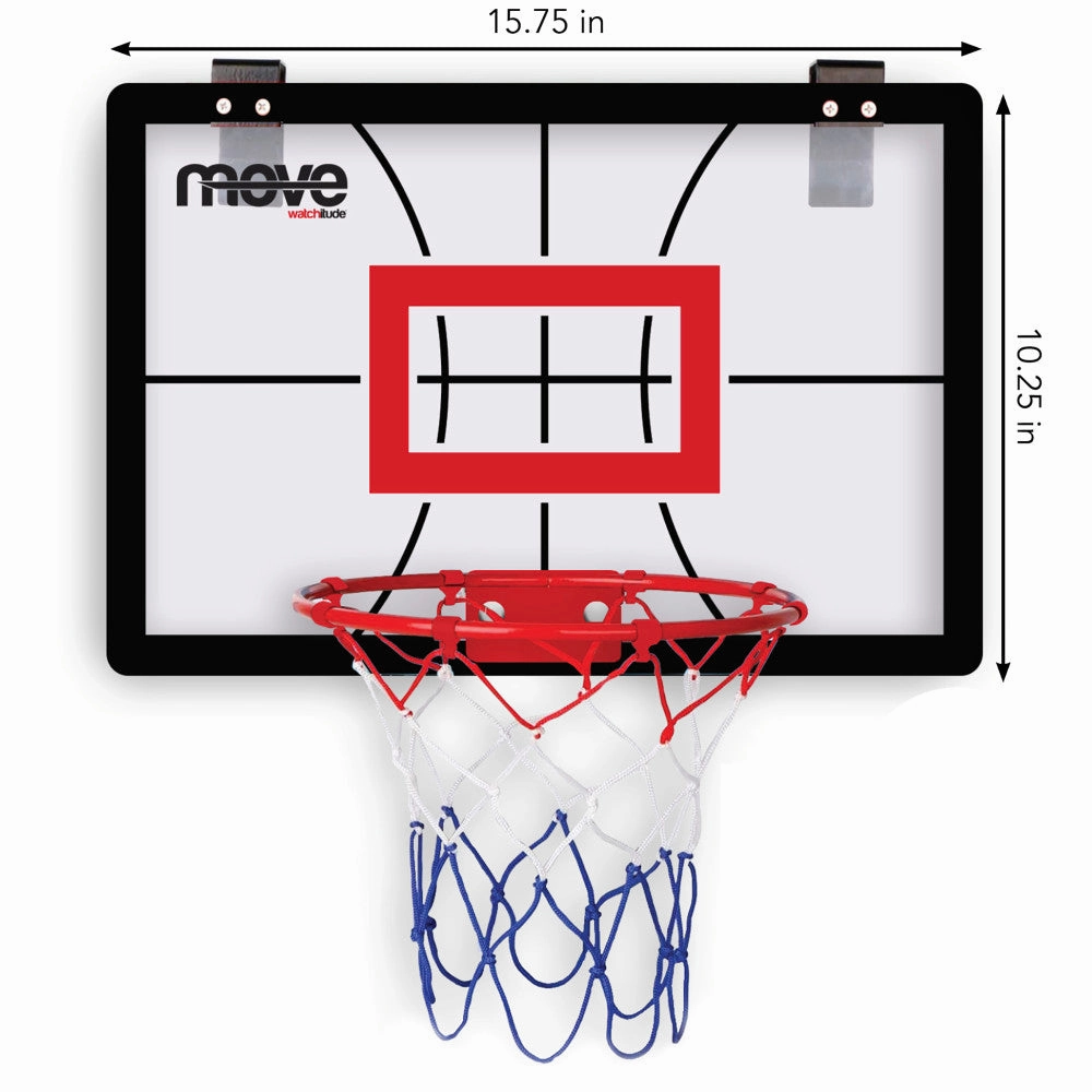 Watchitude Move Slam Dunk Pro: Indoor Basketball Hoop Set for Kids