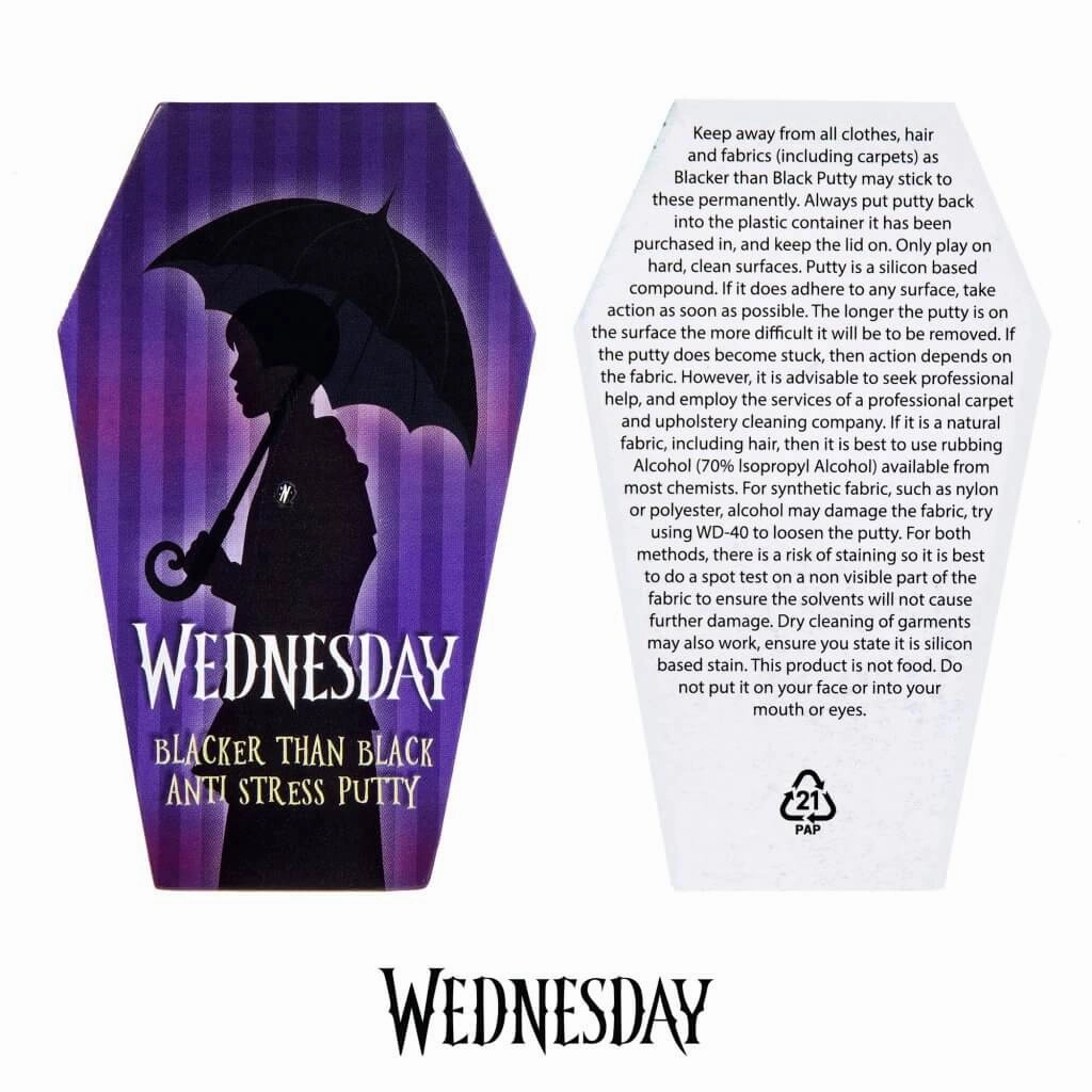 Wednesday Blacker Than Black Anti-Stress Putty