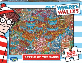 WHERE'S WALLY 500 PIECE XL PUZZLE BATTLE OF THE BANDS