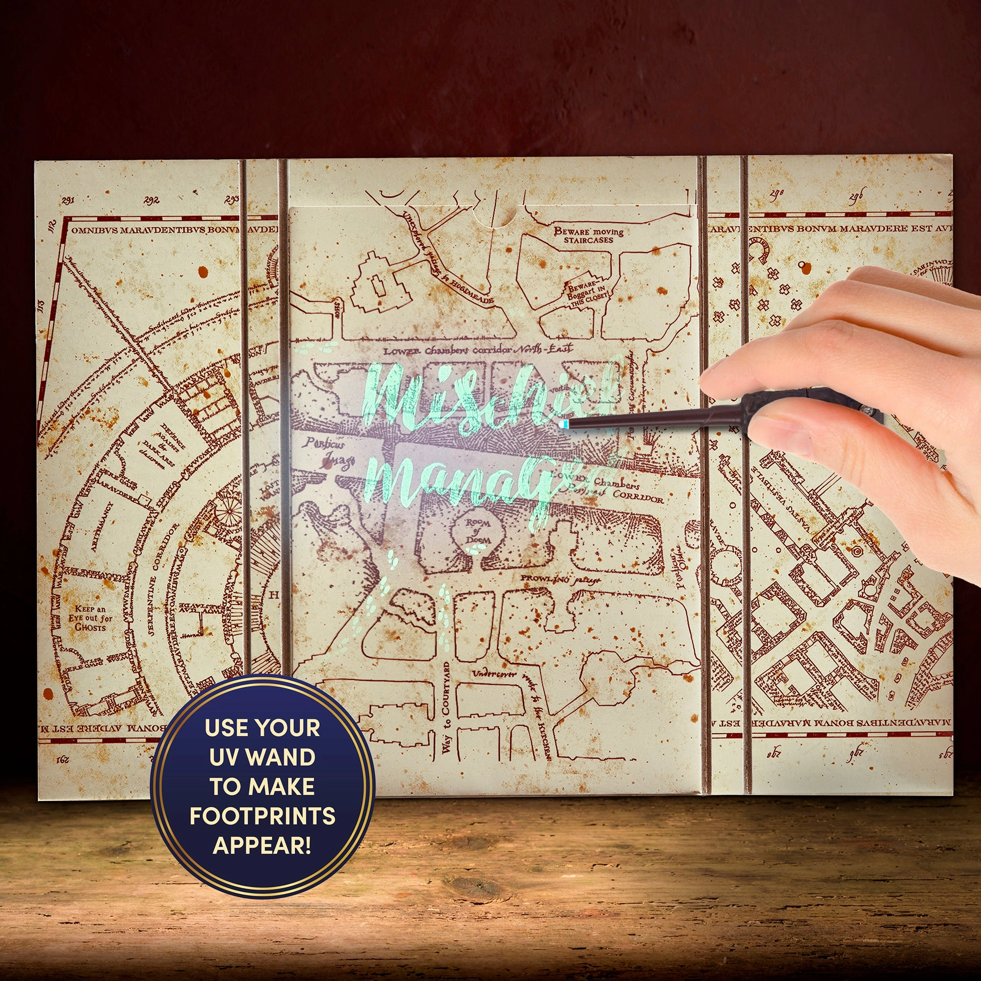 Wizarding World Mischief Managed Diary with Marauders Map & UV Wand
