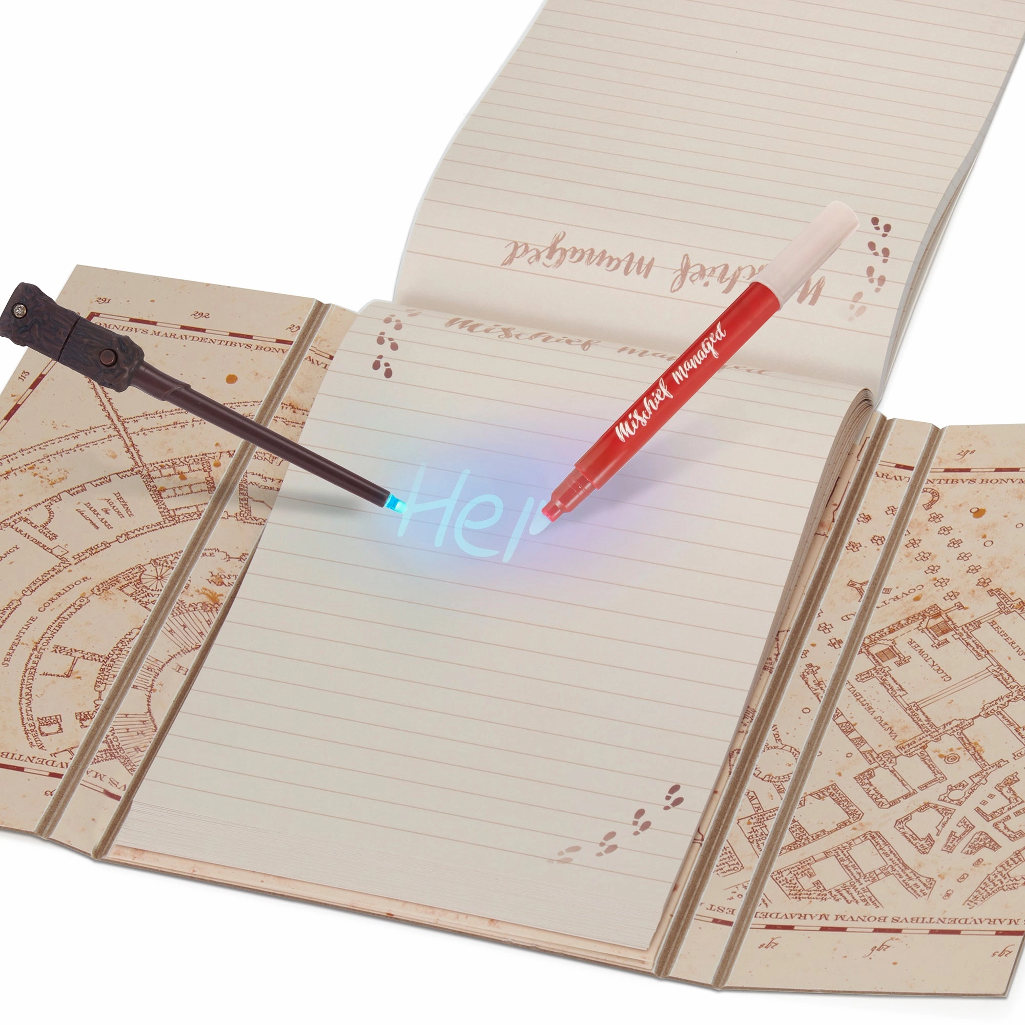 Wizarding World Mischief Managed Diary with Marauders Map & UV Wand