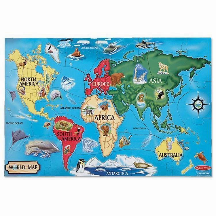 World Map Floor (33 pc)
