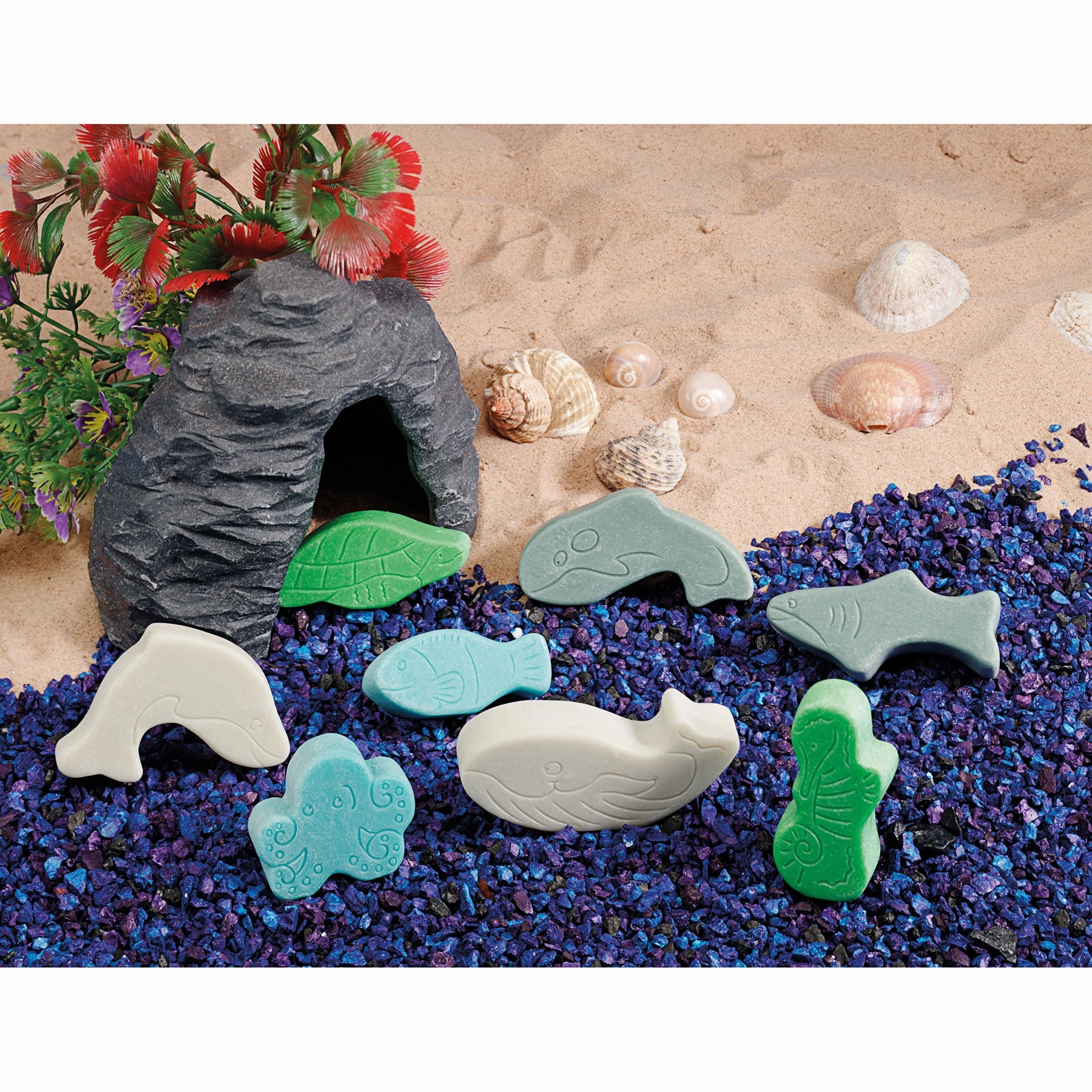 Yellow Door Little Lands Ocean Adventure  Set of 8 Stone Figures