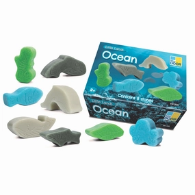 Yellow Door Little Lands Ocean Adventure  Set of 8 Stone Figures
