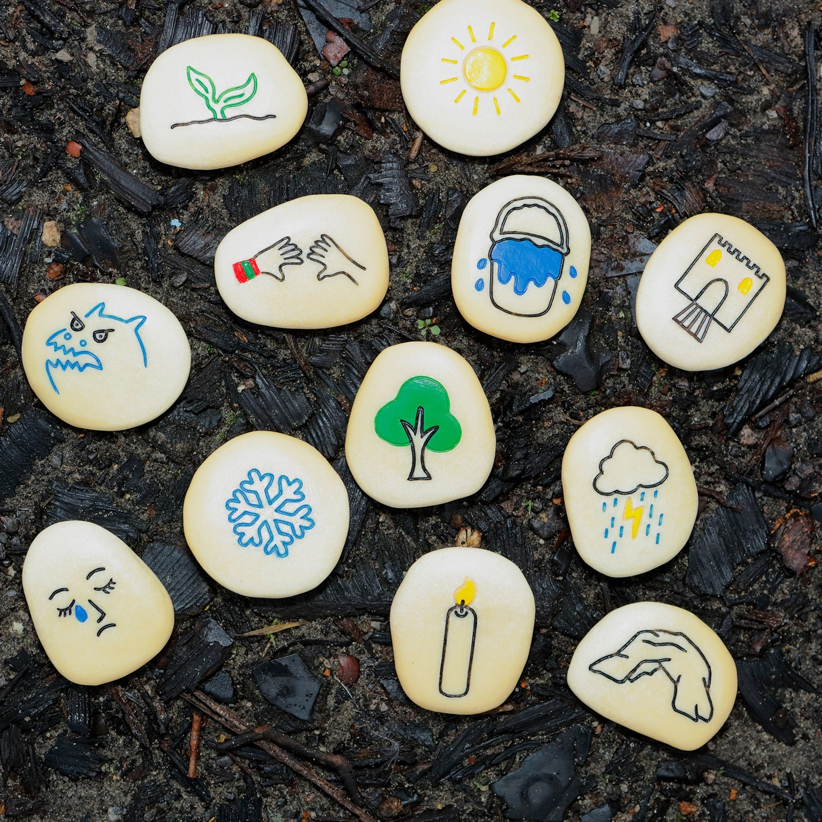 Yellow Door Self-Regulation Stones - Emotional Learning Set - Multi-Color