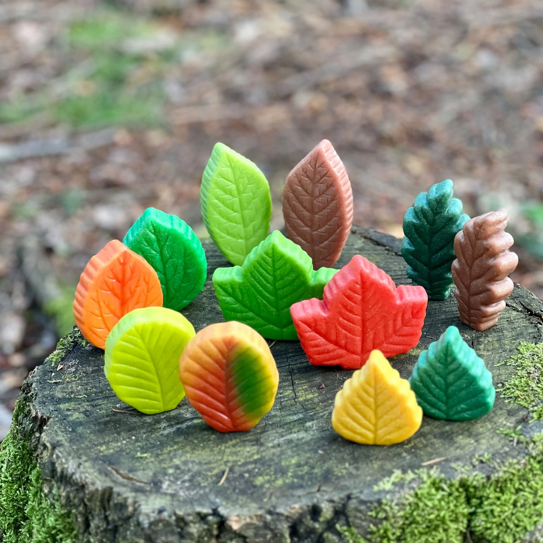 Yellow Door Sensory Play Stones - Autumn Leaves Collection, Set of 12
